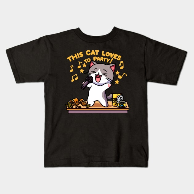 Sober Party Kat - Dark Variant Kids T-Shirt by Shotgaming